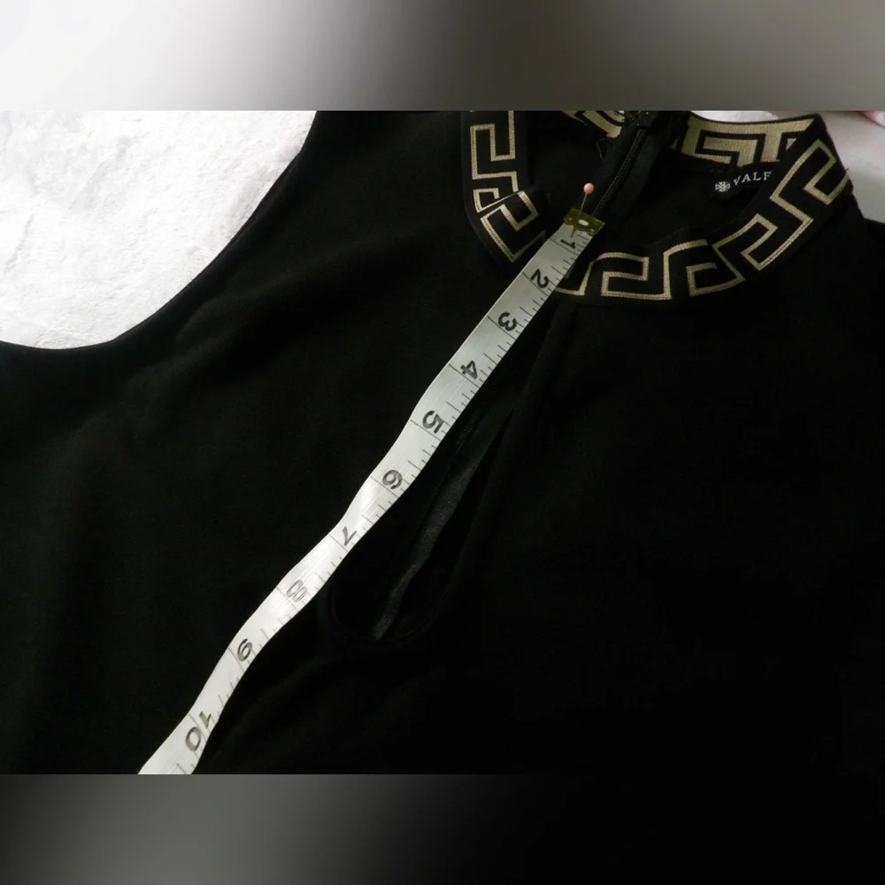 Valentino Black Asymmetrical  Sleeveless Dress - Picture 5 of 11